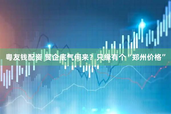 粤友钱配资 贸企底气何来？只缘有个“郑州价格”