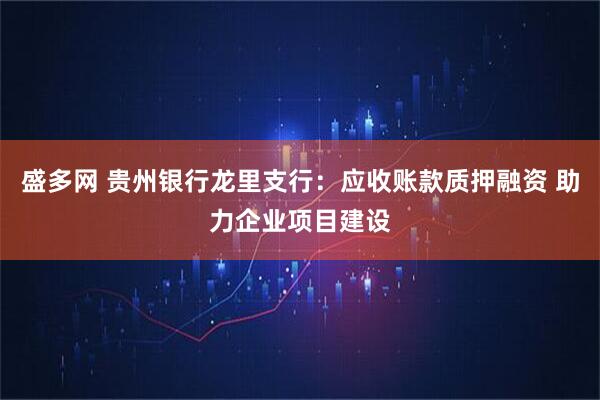 盛多网 贵州银行龙里支行：应收账款质押融资 助力企业项目建设